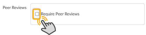 shows clicking on check box next to Require Peer Review