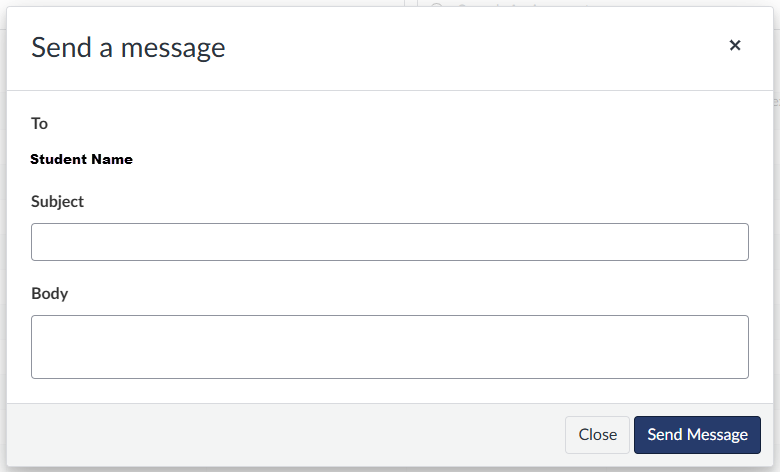 Message composition window with fields for recipient.