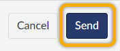 Send and cancel buttons in a user interface.
