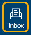 Inbox icon with a document and envelope.