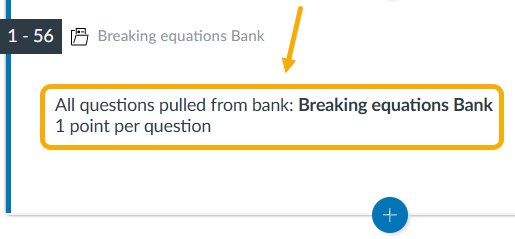 Text from a question bank titled "Breaking equations Bank.