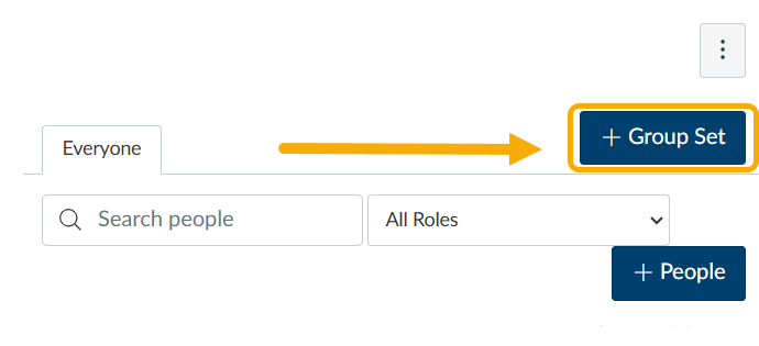 Button to create a group set in an interface.