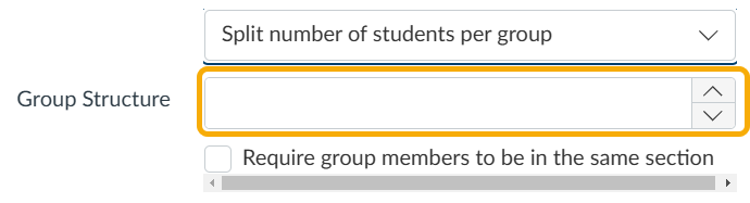 Group structure settings for student organization.