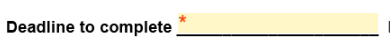 Deadline reminder with progress bar.