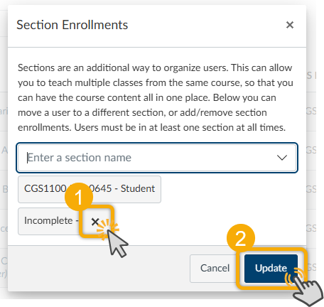 Remove section